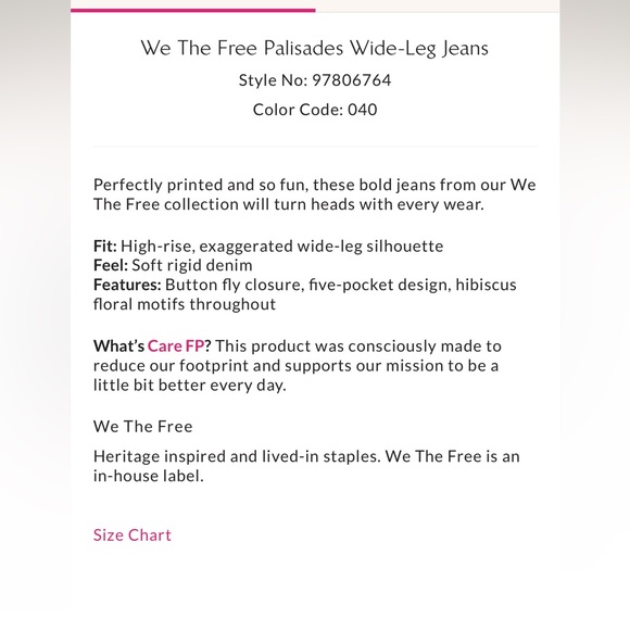 Free People Blue Flare Jeans with Orange Floral Design🌟 - Picture 8 of 10